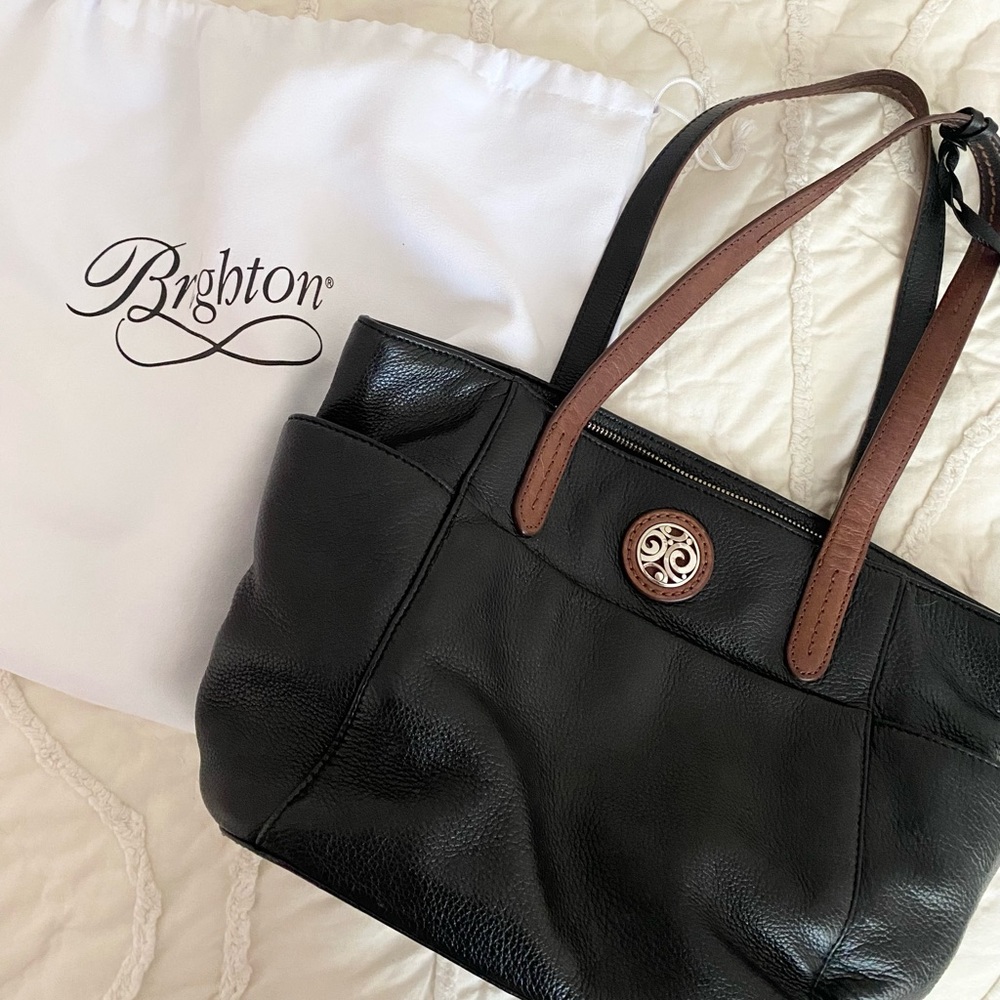 Brighton Black Leather Handbag